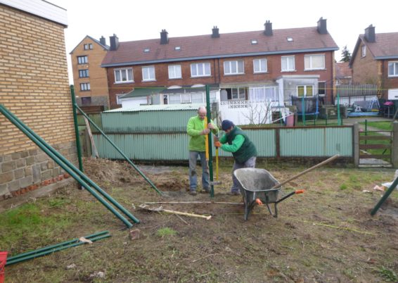 Délimitation d'une zone de potager collectif