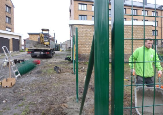 Délimitation d'une zone de potager collectif