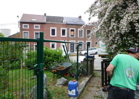 clôtures et portail dans un jardin