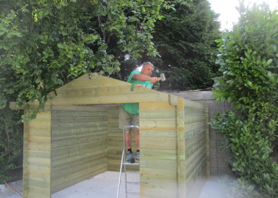 réalisation de chalet de jardin