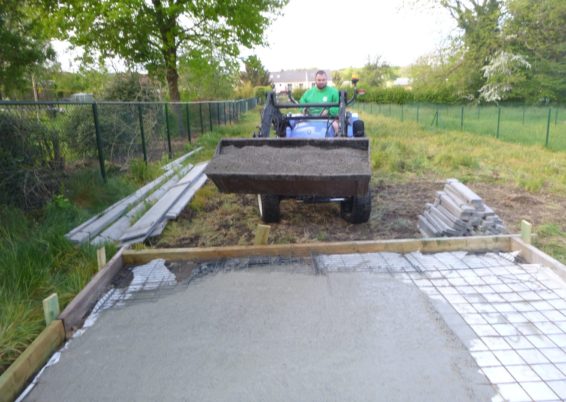 Installation d'un chalet de jardin