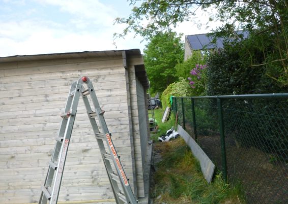 Installation d'un chalet de jardin