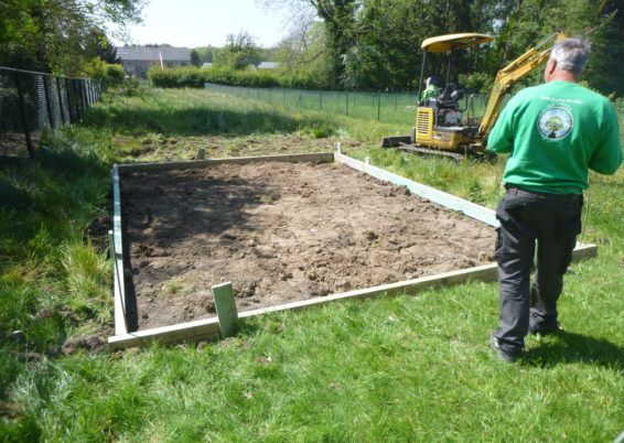 Installation d'un chalet de jardin