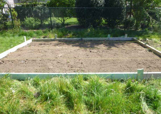 Installation d'un chalet de jardin