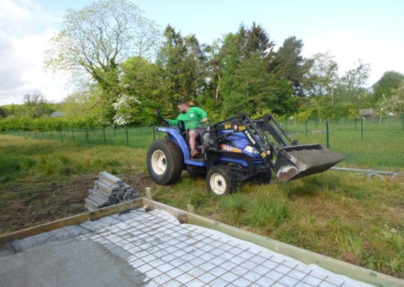 Installation d'un chalet de jardin