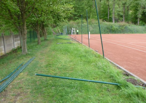 Remplacement de la clôture du tennis club de Trooz