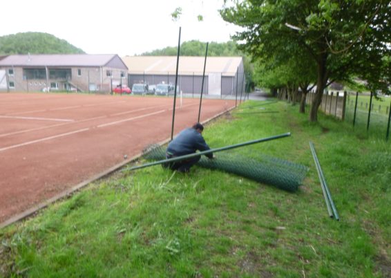 Remplacement de la clôture du tennis club de Trooz