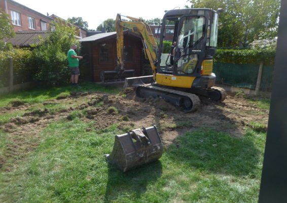Aménagement complet des abords d'une maison de Seraing