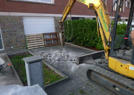 Aménagement complet des abords d'une maison de Seraing