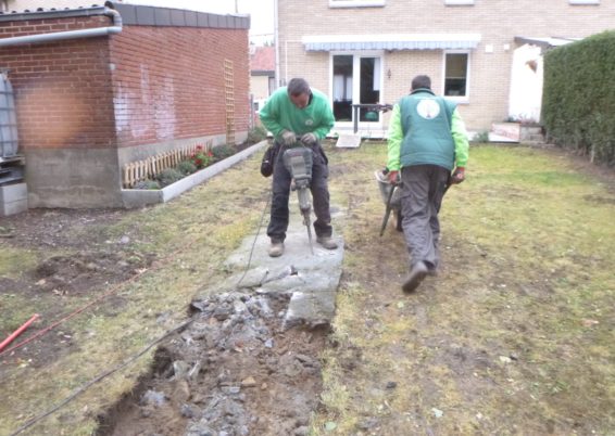 Réfection d'un petit jardin.