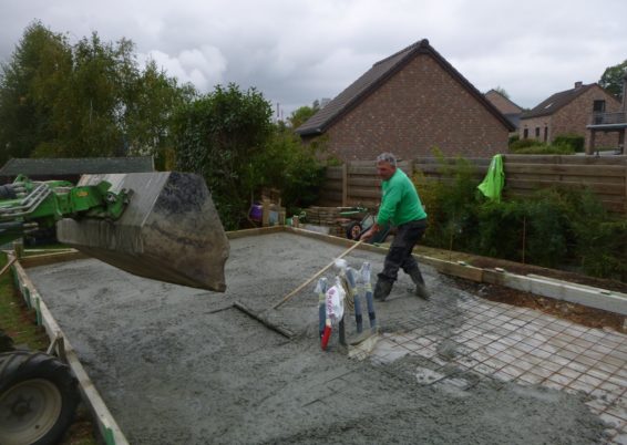 Réalisation d'une chape de béton