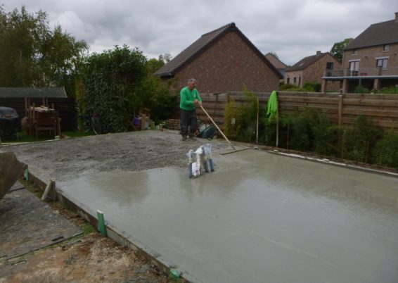 Réalisation d'une chape de béton