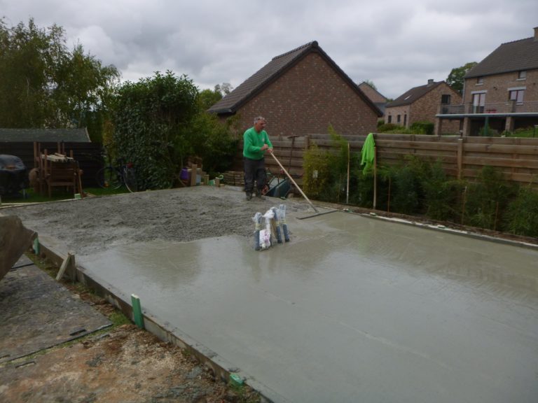 Réalisation d'une chape de béton