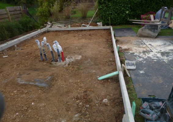 Réalisation d'une chape de béton