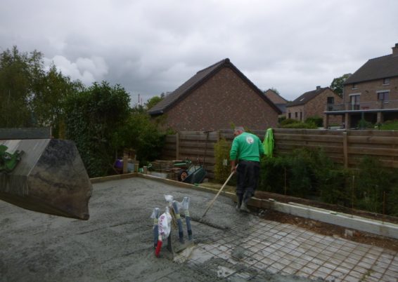 Réalisation d'une chape de béton