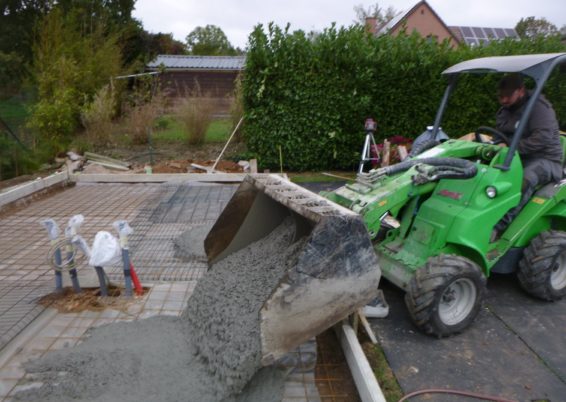 Réalisation d'une chape de béton