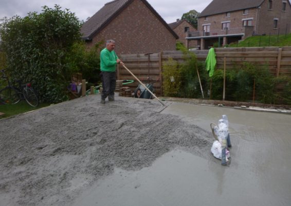 Réalisation d'une chape de béton