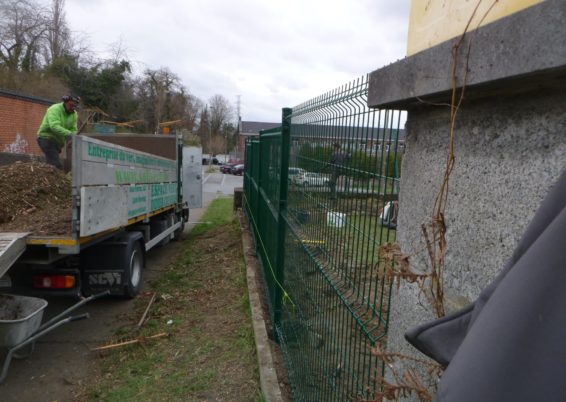 Remplacement d'une clôture et haie