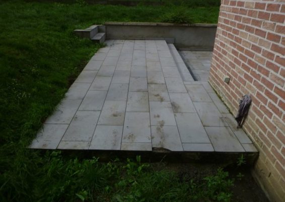 Aménagement complet d'un jardin et son accès à Horion-Hozémont. 

Création d'une nouvelle terra...