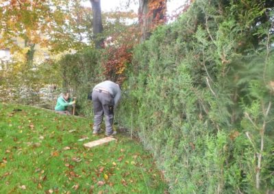 Fourniture et installation d'une clôture souple de 1.5 mètres de hauteur autour d'un jardin fortem...