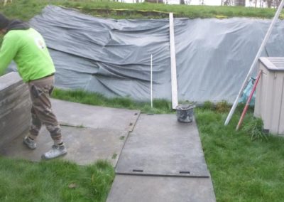 Petit aménagement réalisé dans un jardin. 

Création d'une escalier d'accès à la partie supér...