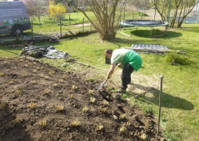 Petits aménagements divers dans un jardin à Beaufayx.

Réalisation d'une plantation de graminées...