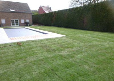 Pour bien terminer la semaine, réalisation d'une pelouse en rouleaux autour d'une piscine.

Si vous...