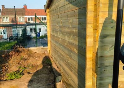 Implantation d'un chalet de jardin.

Réalisation de la dalle et de la fourniture + montage d'un cha...