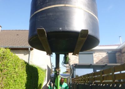 Aménagement complet d'un jardin à Oupeye.

- Pose d'une citerne d'eau de pluie. 
- Réalisation de...