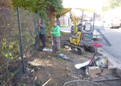 placement d'une clôture rigide BETAFENCE