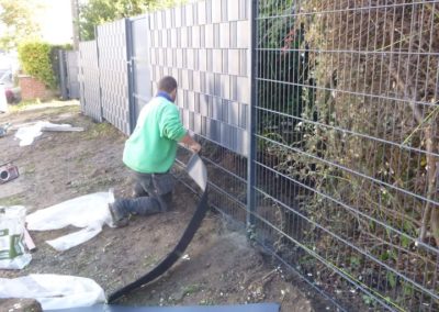 placement d'une clôture rigide BETAFENCE