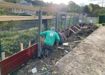Construction d’une fondation pour l’implantation d’une palissade avec retenue de terres. 

Fil...