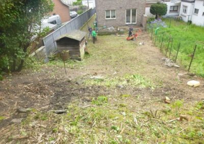 Nettoyage d'un jardin oublié pendant près de dix ans. 
Dégagement en vue de la création d'un nou...