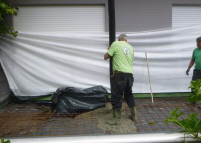 Rénovation complète d'une terrasse en bois suspendue par une nouvelle terrasse en grès-cérame 60...
