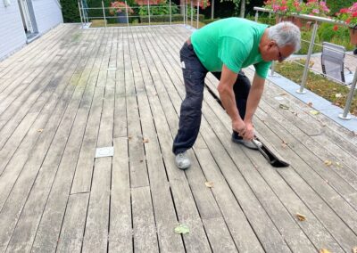 Rénovation complète d'une terrasse en bois suspendue par une nouvelle terrasse en grès-cérame 60...