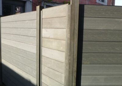 Réaménagement d'un très petit jardin à Ans.

Construction d'une nouvelle terrasse en pierre de t...